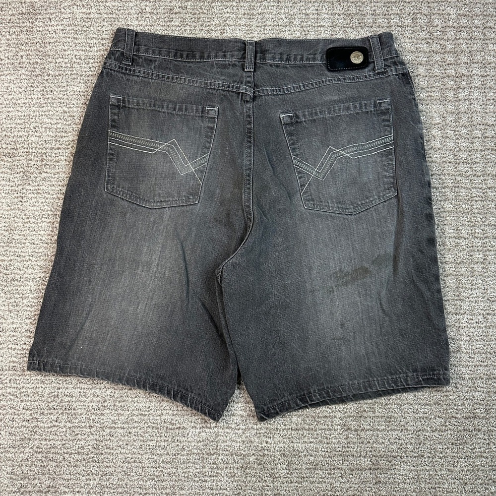 Paco Jeans Mens 34 Faded Black Denim Shorts Y2K Baggy Skater Gray Cotton